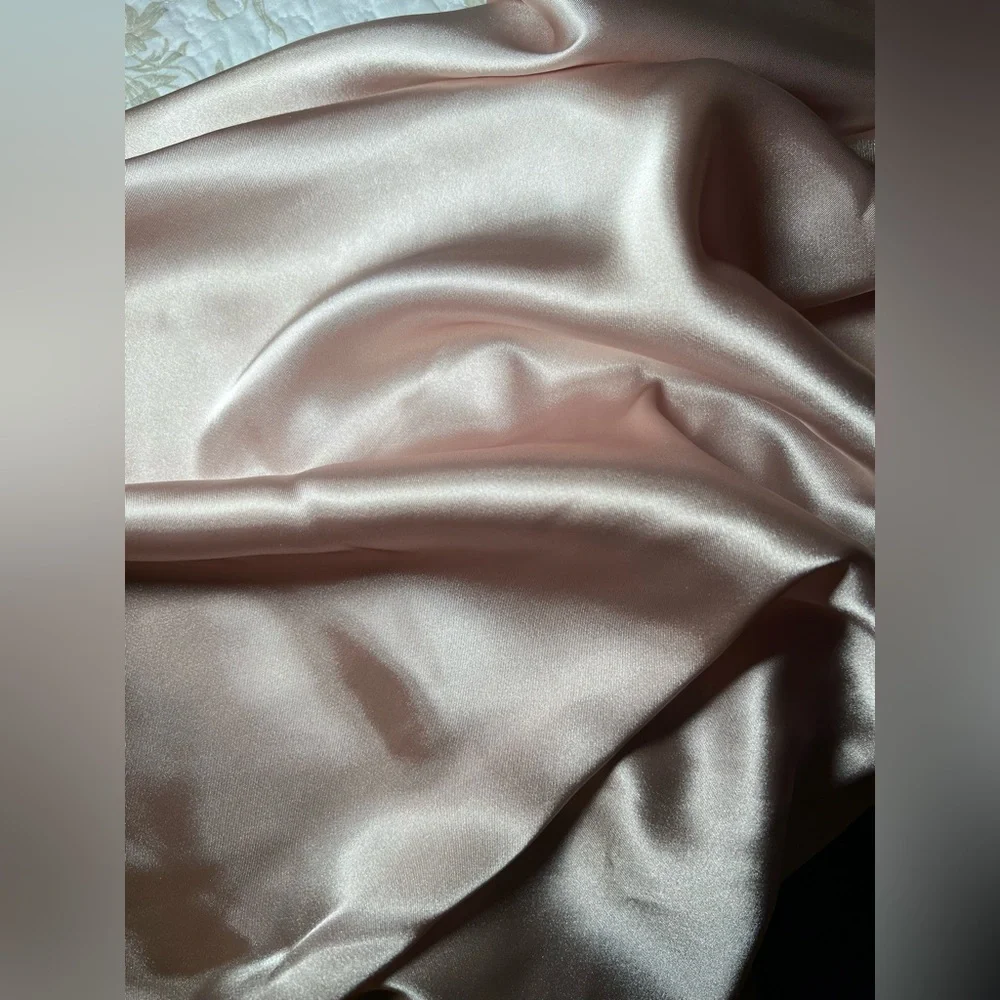 Vintage 90s Bebe Satin Cowl Midi Slip Dress, size XS, Minimalist RetroGlam NYE - Picture 5 of 9